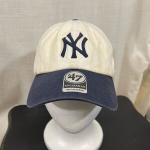 47 Brand Navy and Cream Cap New York Yankees